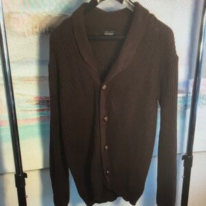 Men's Brown Cardigan Sweater
